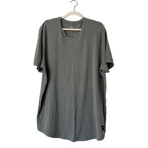 Men’s Abercrombie & Fitch Soft A&F Short Sleeve Curved Hem Tee Olive Green